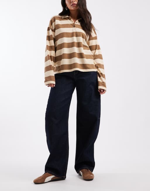 Calvin Klein Jeans – Jeans mit weitem Barrel-Leg-Schnitt in Indigo-Rinse