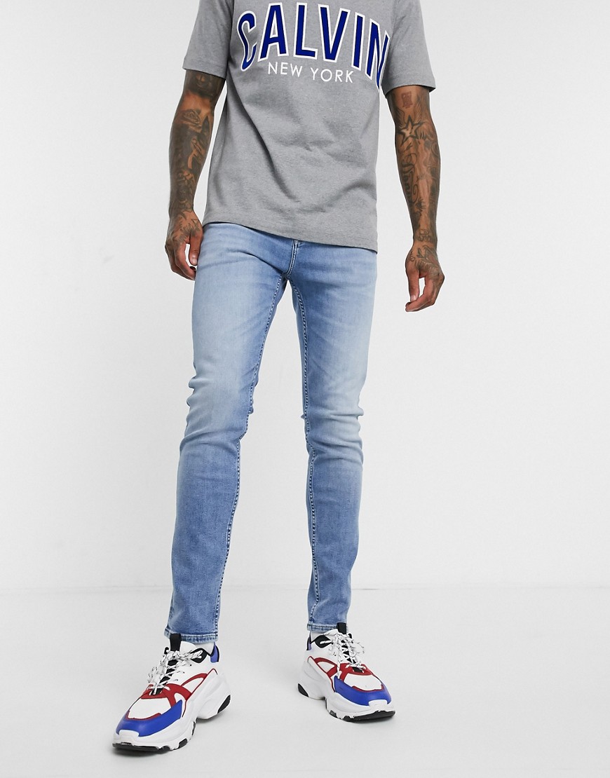 Calvin Klein Jeans - Jeans skinny lavaggio medio-Blu
