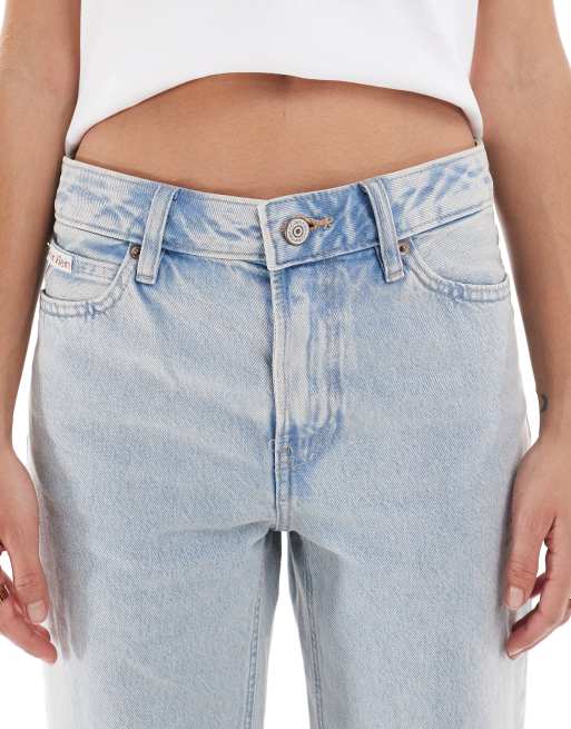 Calvin Klein Jeans - Jeans vestibilità comoda lavaggio candeggiato con risvolto, 5 di 5