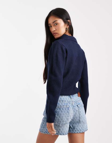 Calvin Klein Jeans – Jeansshorts im 90er-Stil mit verblasstem Monogramm-Muster - view 1