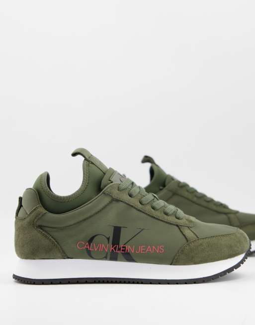 Calvin Klein Jeans jongi trainers in green