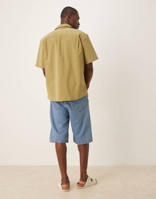 Calvin Klein Jeans - Jorts vestibilità comoda lavaggio blu medio, 4 di 5