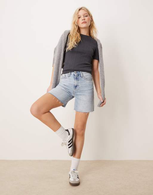 Calvin Klein Jeans – Jortsy bermudy w jasnoniebieskim spranym kolorze, 2 z 5