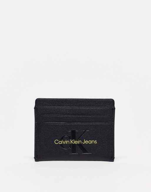 Calvin Klein Jeans - Kaarthouder met monogramlogo in zwart