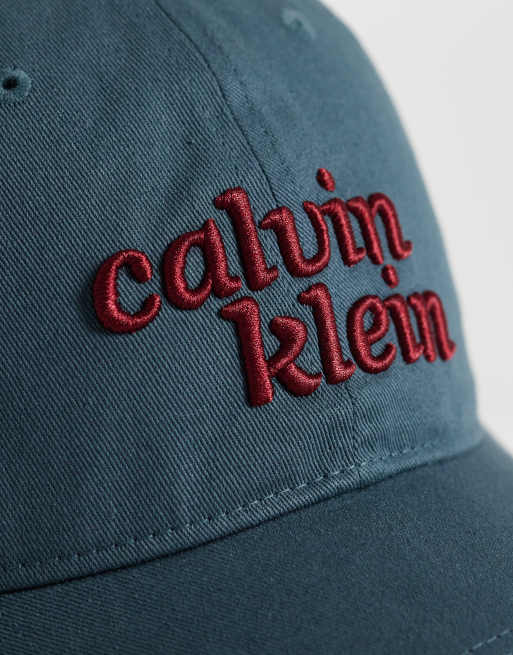Calvin Klein Jeans – Kappe in Anthrazit mit Logoprint, 2 von 3