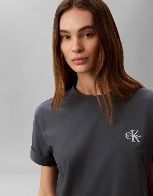 Calvin Klein Jeans – Kastiges T-Shirt in Pfirsich, 2 von 3
