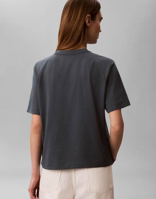 Calvin Klein Jeans – Kastiges T-Shirt in Pfirsich, 3 von 3