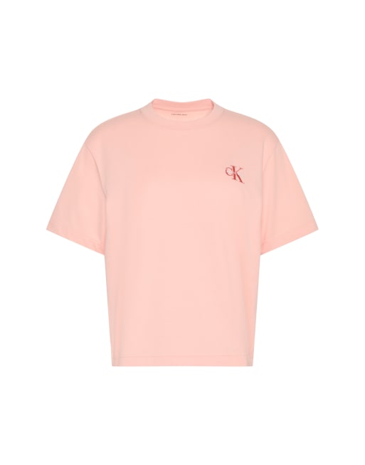 Calvin Klein Jeans – Kastiges T-Shirt in Pfirsich, 4 von 4