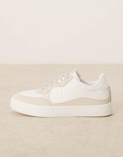 Calvin Klein Jeans - Klassieke sneakers met cupsole in beige en wit, 2 van 5
