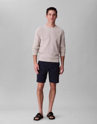 Jeans - Klassische Chinoshorts aus Baumwolle in Marineblau-Schwarz Schwarz 30