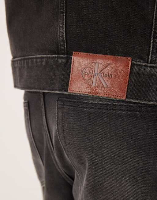 Calvin Klein Jeans – Klassische Jeansjacke in verwaschenem Schwarz, 5 von 5