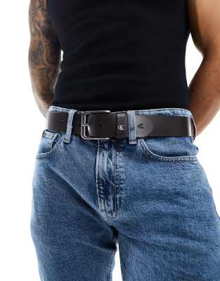 Calvin Klein Jeans – Klassischer Gürtel in Braun mit abgerundeter Schnalle, 38 mm