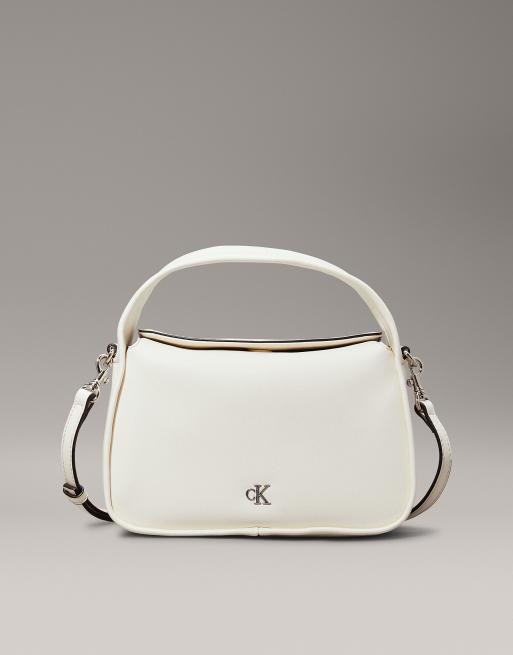 Calvin Klein Jeans – Kleine Handtasche in Elfenbein