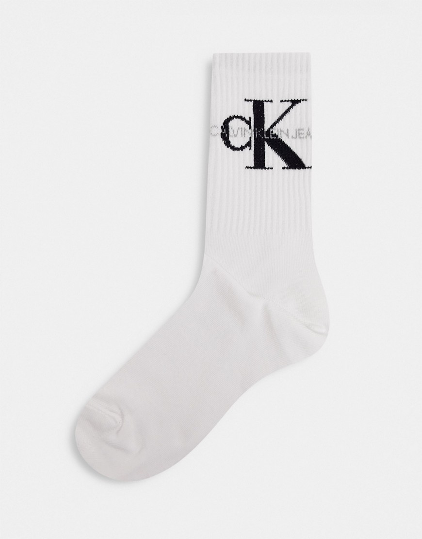 Calvin Klein Jeans - Korte sokken met logo in wit