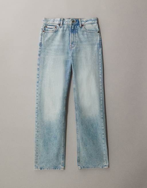 Calvin Klein Jeans – Kultige gerade Jeans im 90er-Stil in sonnengebleichter Waschung, 5 von 7