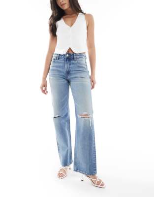 Calvin Klein Jeans - Kultige Straight Jeans im 90er-Stil in blauer Waschung