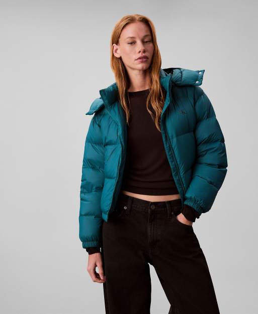 Calvin Klein Jeans kurze Daunen-Steppjacke in Maya-Blau, 4 von 7