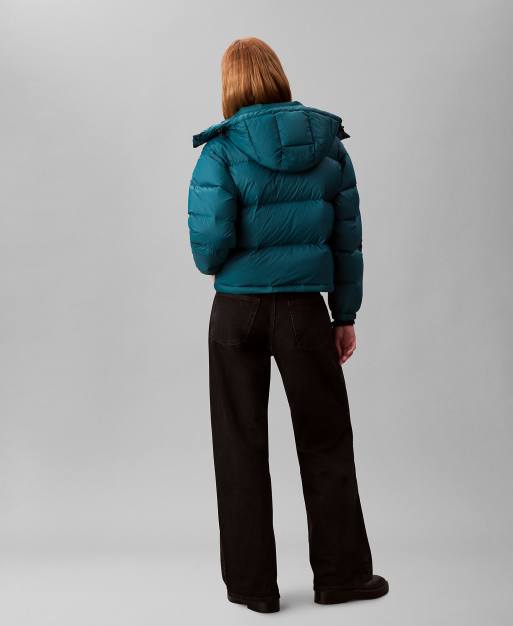 Calvin Klein Jeans kurze Daunen-Steppjacke in Maya-Blau, 6 von 7