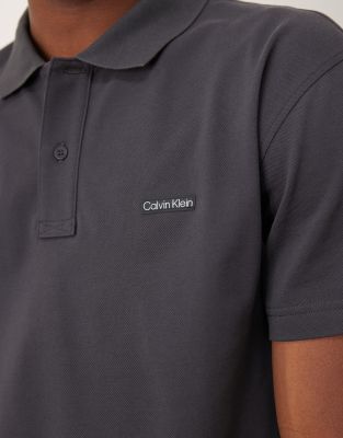 Calvin Klein Jeans Est.1978 Label Logo Polo In Black