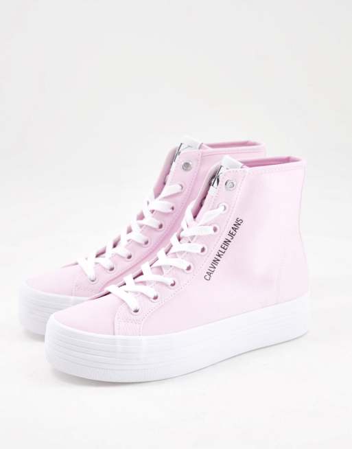 Calvin klein pink clearance trainers