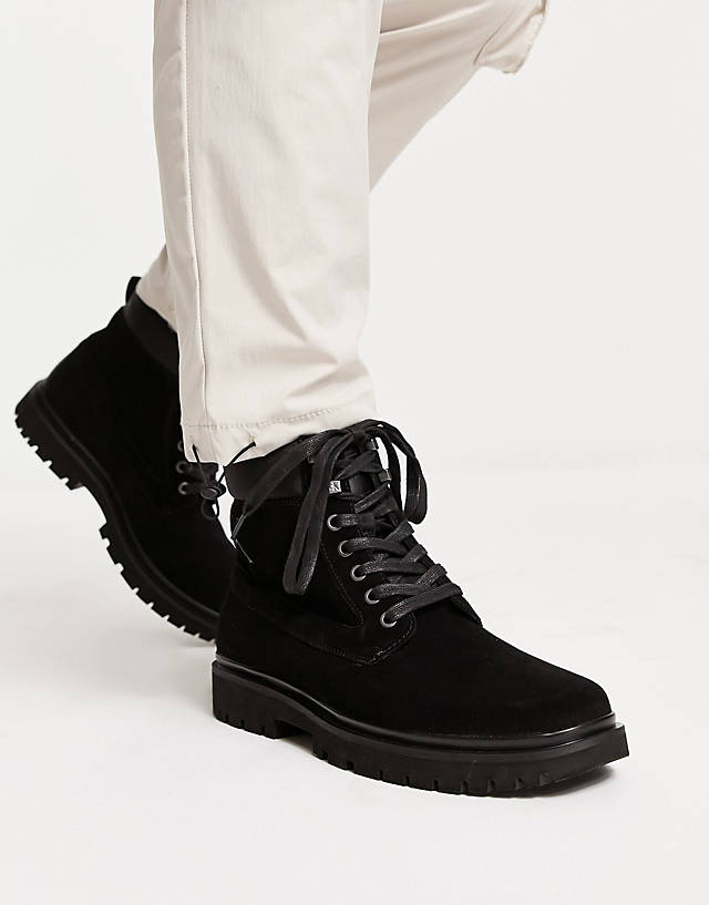 Calvin Klein Jeans - lace up hiker boot in black