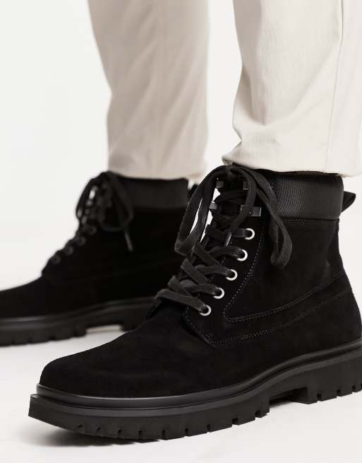 Calvin klein clearance black suede boots