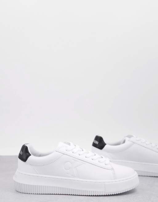leather trainers calvin klein