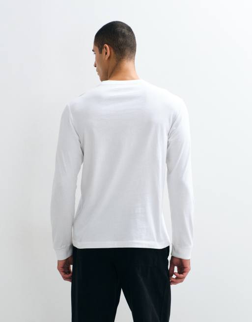 Calvin Klein Jeans – Langärmliges Shirt in Weiß mit Monogramm, 4 von 5