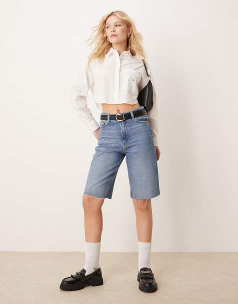 Calvin Klein Jeans - Lange bermuda-shorts i lys vask - view 1