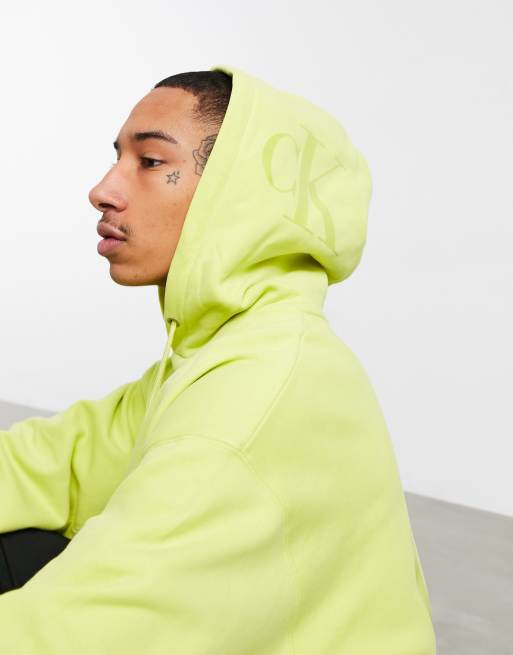 Calvin klein neon deals hoodie