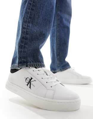 Calvin Klein Jeans Calvin Klein Jeans leather classic low cupsole trainers in white