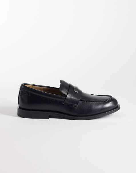 Calvin Klein Jeans leather loafer in black - view 1