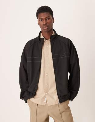 Jeans - Leichte Windjacke in Schwarz mit Reißverschluss Schwarz 50