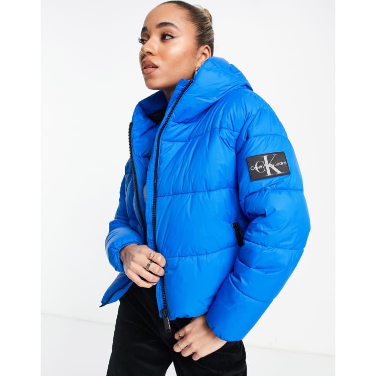 Calvin klein jeans puffer jacket cheap with logo patch