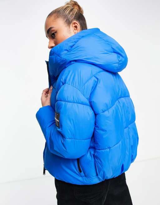 Blue lightweight sale puffer jacket