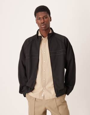 Calvin Klein Jeans lightweight zip up windbreaker in black