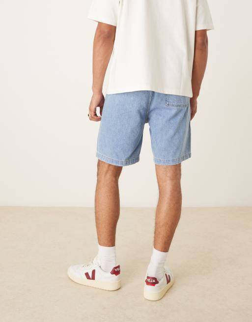 Calvin Klein Jeans – Ljusblå, avslappnade shorts i dra på-modell, 3 av 5