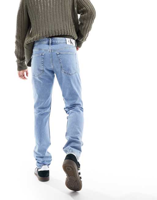 Calvin Klein Jeans – Ljusblå avsmalnande jeans med smal passform, 5 av 5