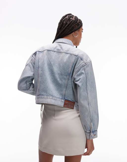 Calvin Klein Jeans – Ljusblå jeansjacka i 90-tals trucker-modell, 3 av 4