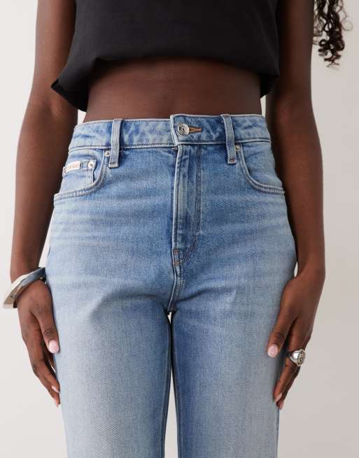 Calvin Klein Jeans – Ljusblå, tvättade jeans med raka ben, 4 av 5
