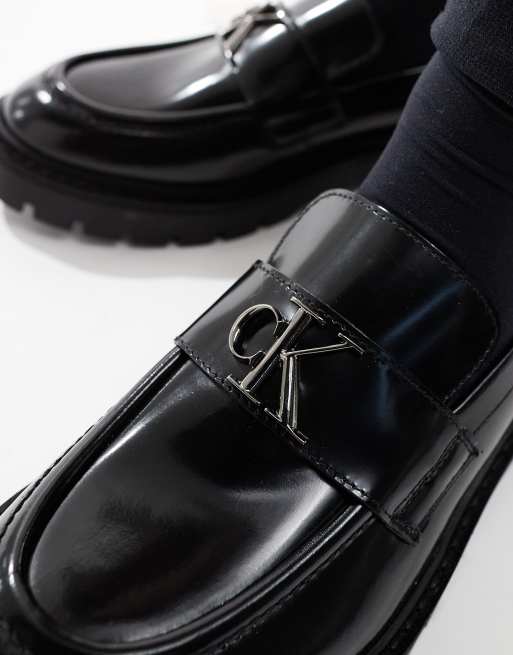 Calvin Klein Jeans - Loafers met logo in zwart , 4 van 4