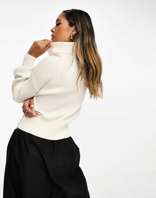 Calvin Klein Jeans – Locker geschnittenes Sweatshirt in Weiß mit übergroßem Logo, 3 von 4