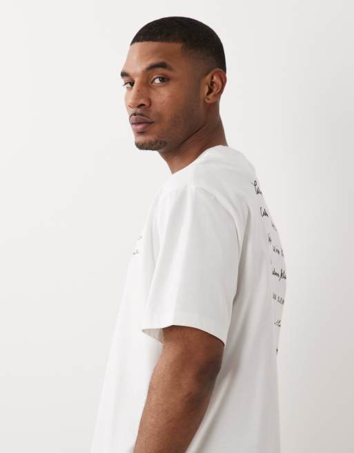 Calvin Klein Jeans – Locker geschnittenes T-Shirt in Weiß mit Grafikprint, 5 von 5
