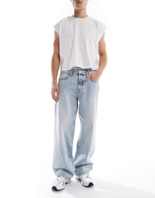 Baggy Jeans Damen Hip Hop Y2k Boyfriend Jeanshose Low Waist Straight Vintage Denim Hose Breites Bein Loose Hosen Locker Streetwear Schlupfjeans Freizeithose Sommer Hosen Winter Damen Jeans