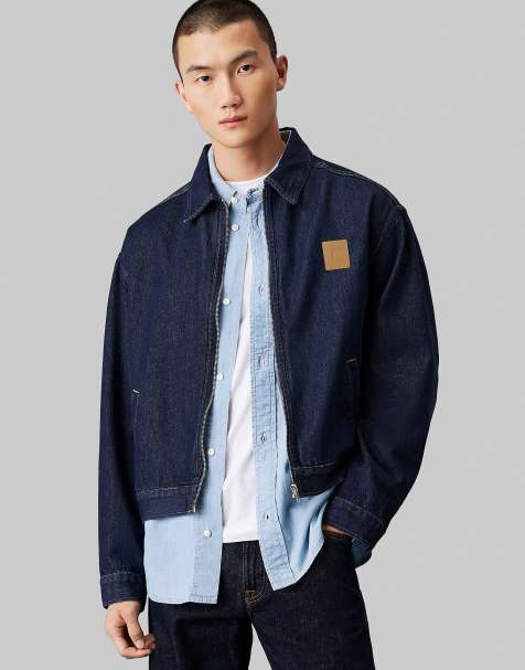 Calvin Klein Jeans – Lockere Jeansjacke in Denim-Rinse mit Reißverschluss - view 1