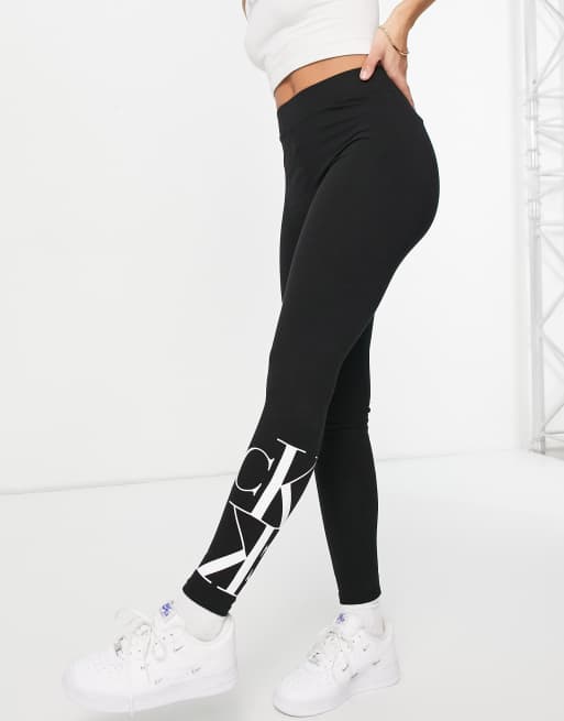 logo-printed performance leggings, Calvin Klein