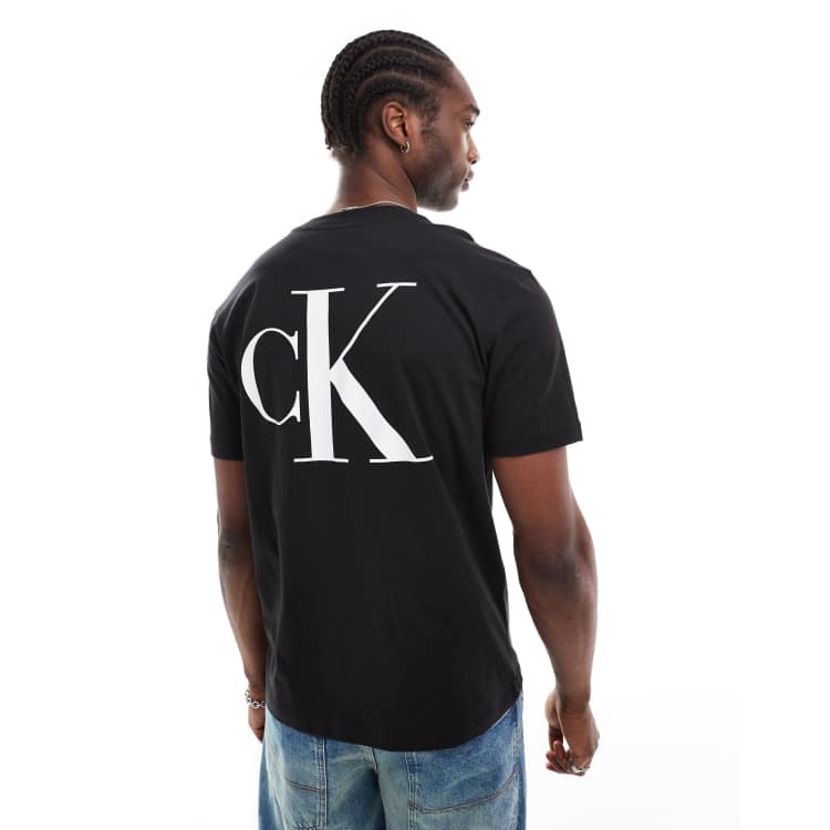 関税込み【  Jeans】bold ck backprint t-shirt Calvin Klein Jeans Bold CK T Shirt Blue | Mainline Menswear