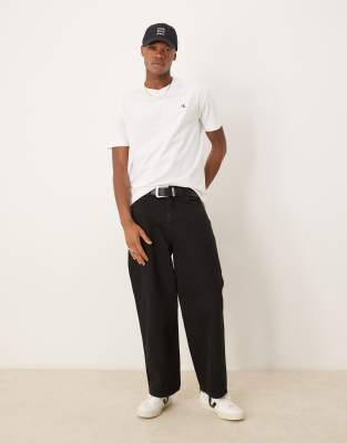 Calvin Klein Jeans Est.1978 Logo Back Print T-shirt In White