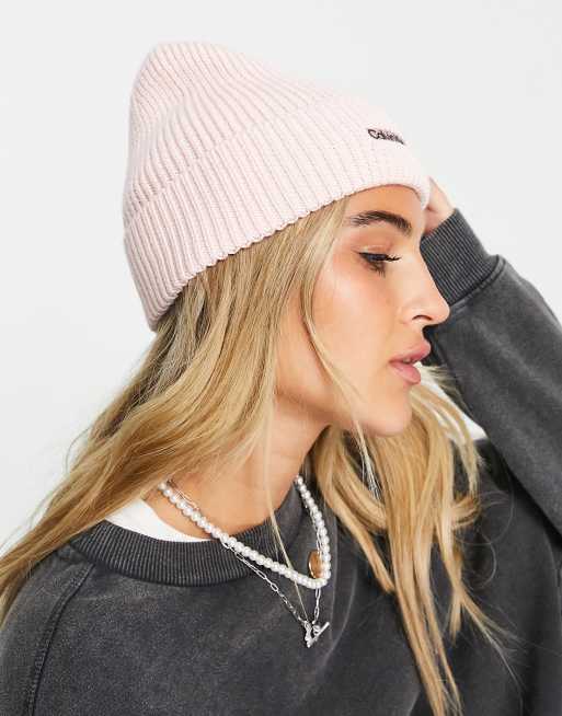 Calvin Klein Jeans beanie hat in pink