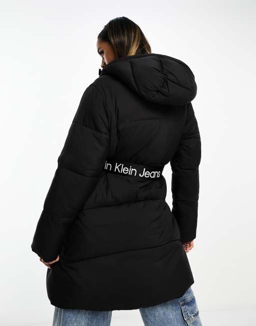 Calvin Klein Jeans puffer jacket with logo patch, ASOS